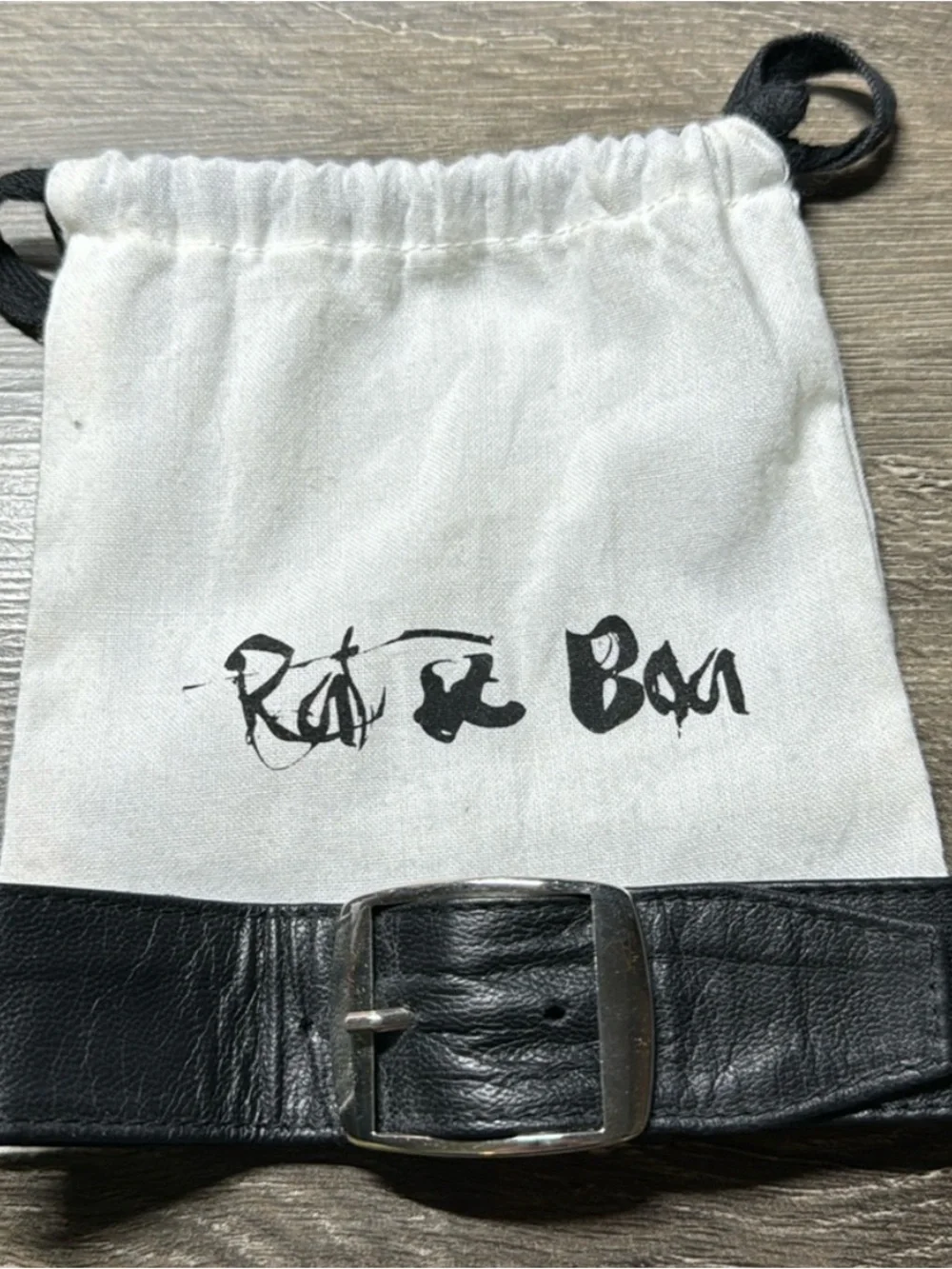 Rat & Boa Black Leather Buckle Choker